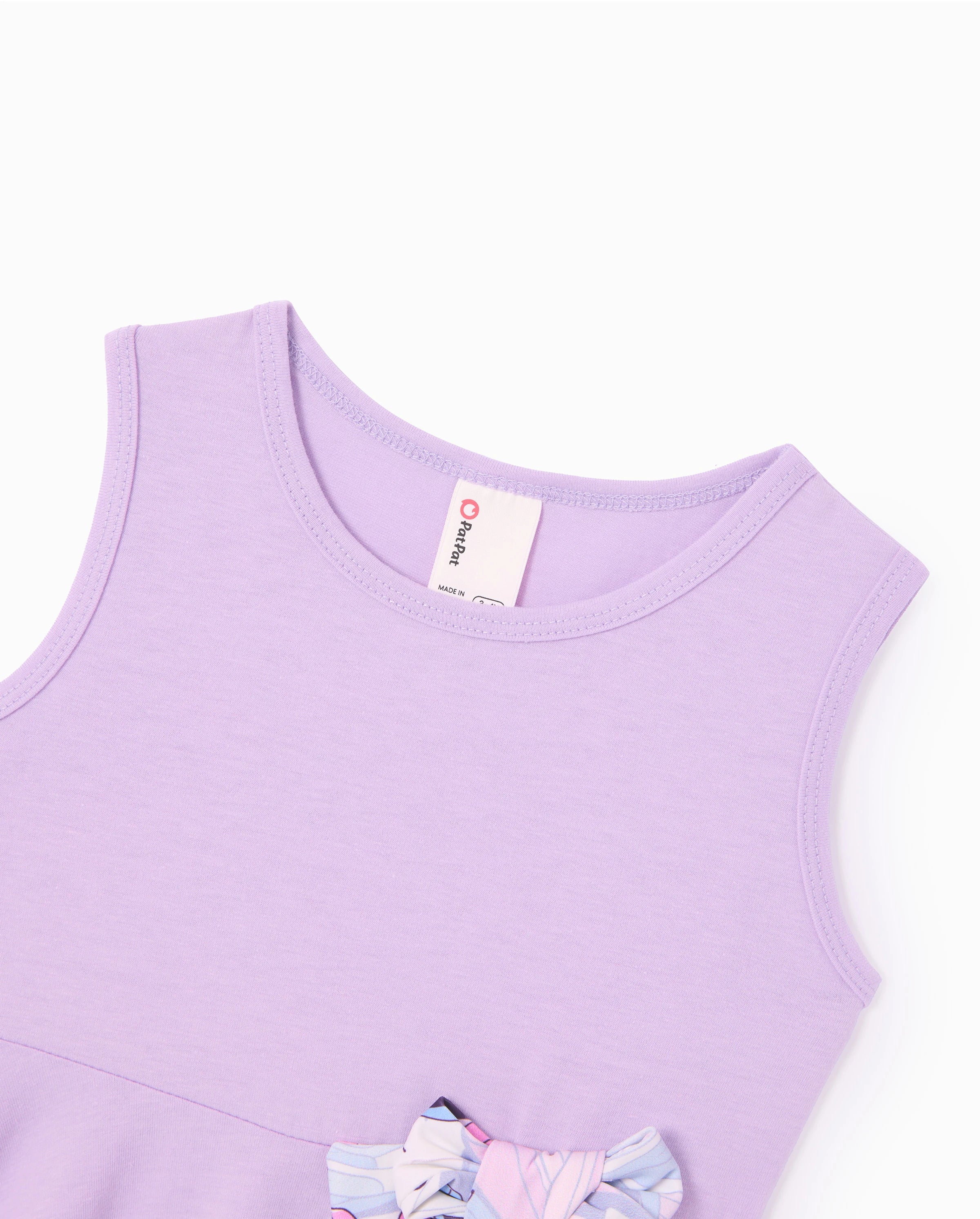 Toddler/Kid Girl 2pcs Tunie Top and Leggings Set Purple - Image 6