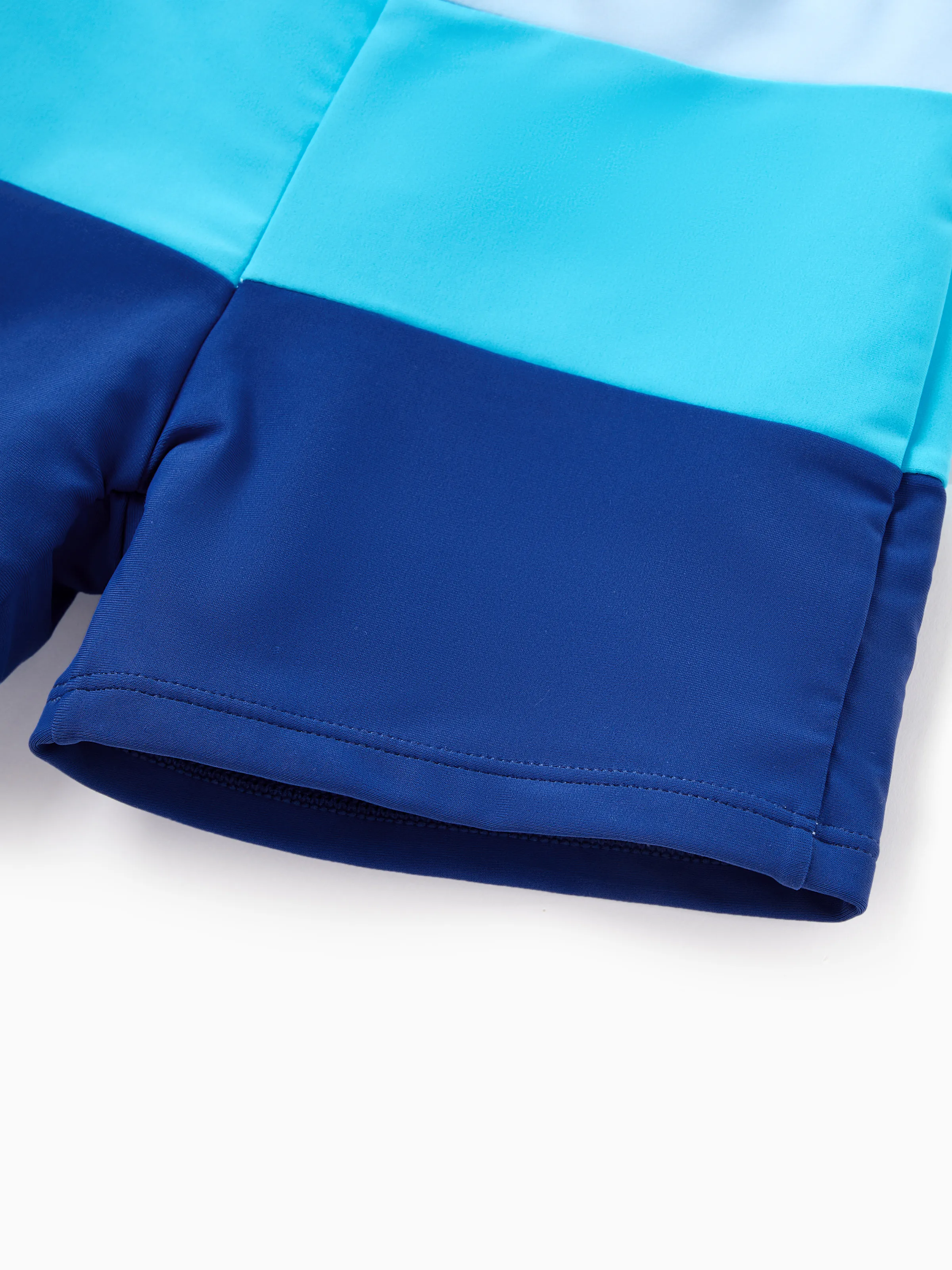 Toddler Boy Color Block Swim Trunks Set Blue - Image 5
