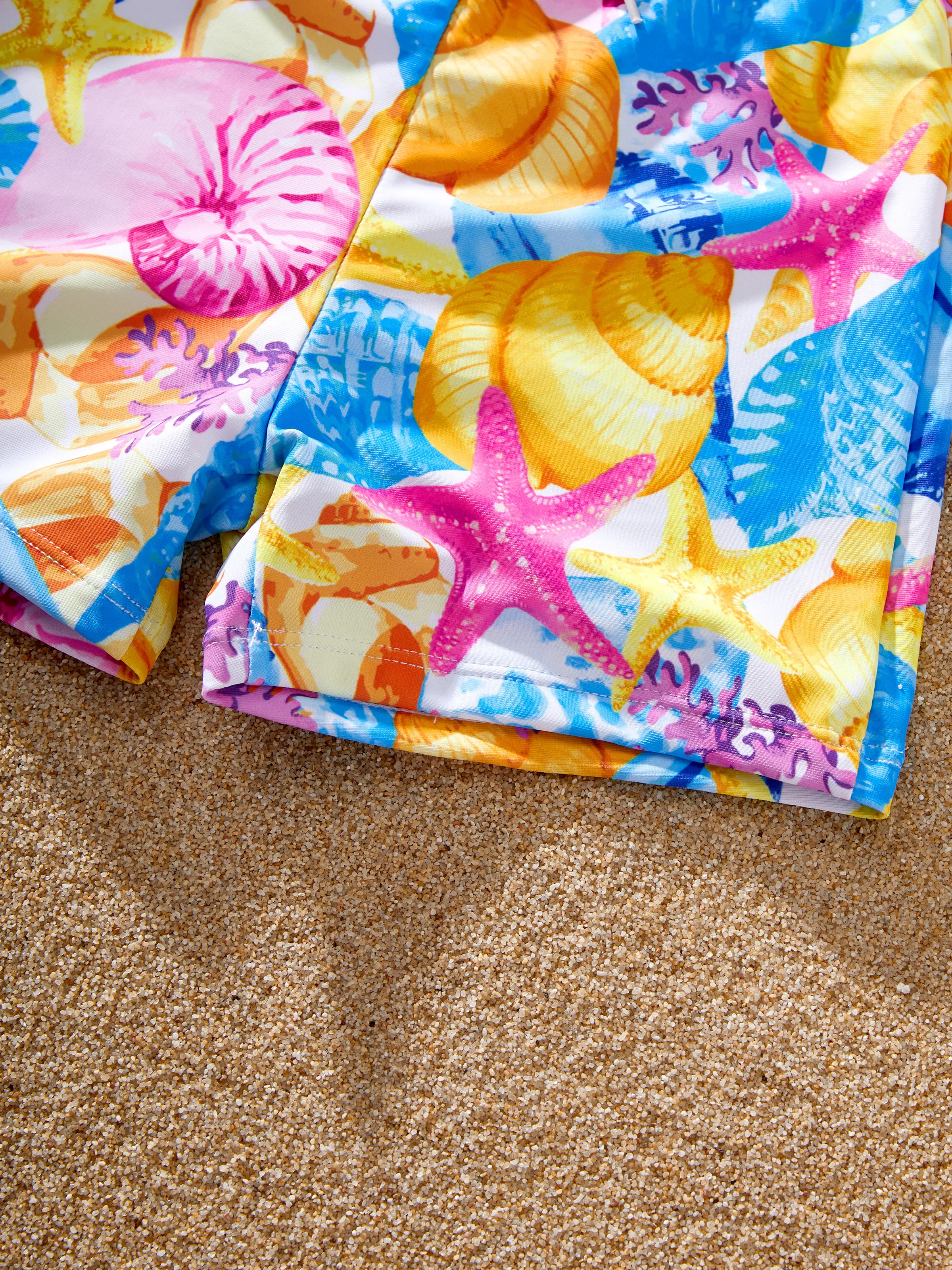 Toddler Boy Seashell & Starfish Print Swim Trunks Set Multi-color - Image 5