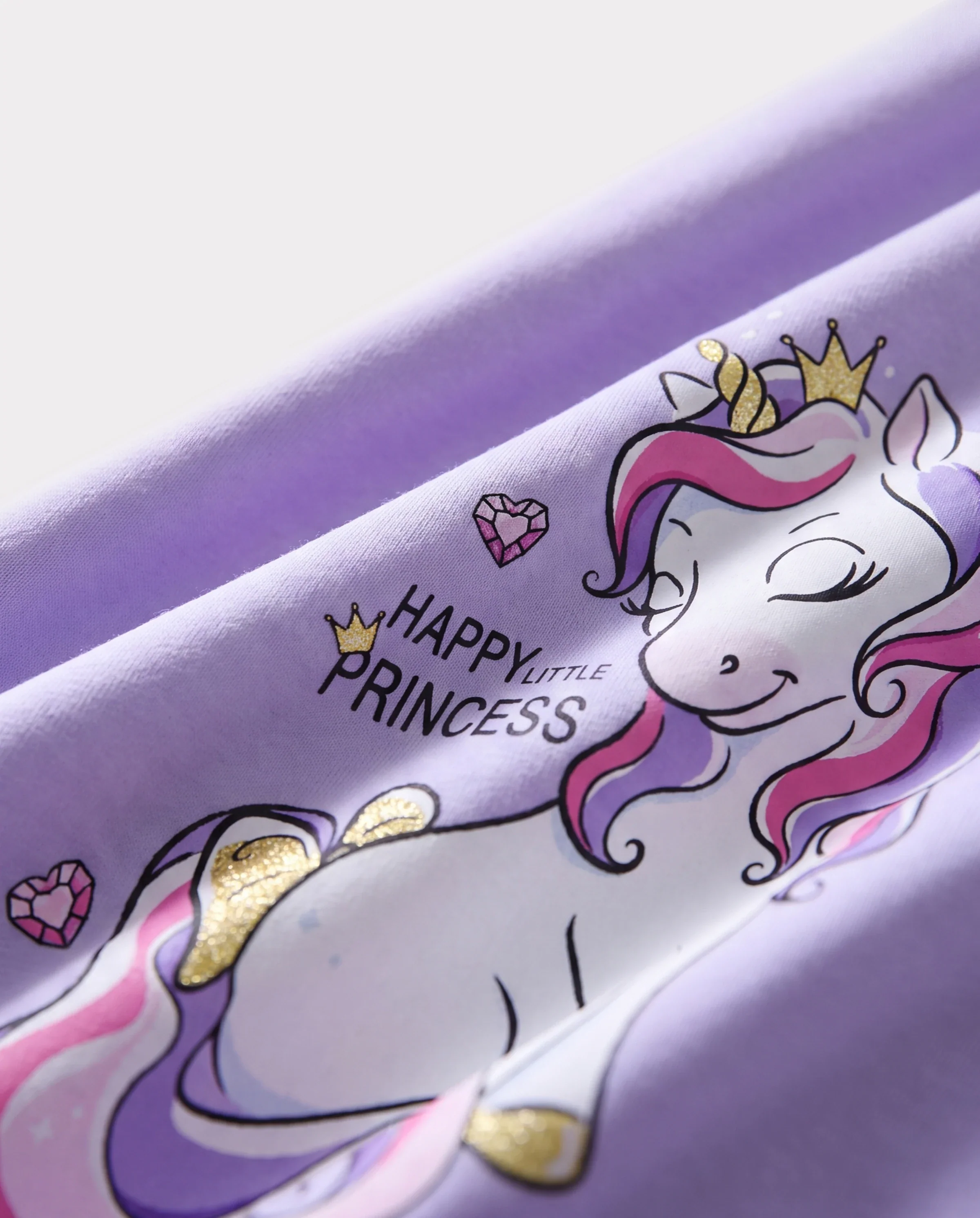 Toddler Girl Childlike Unicorn Print Sweatshirt Purple - Image 5