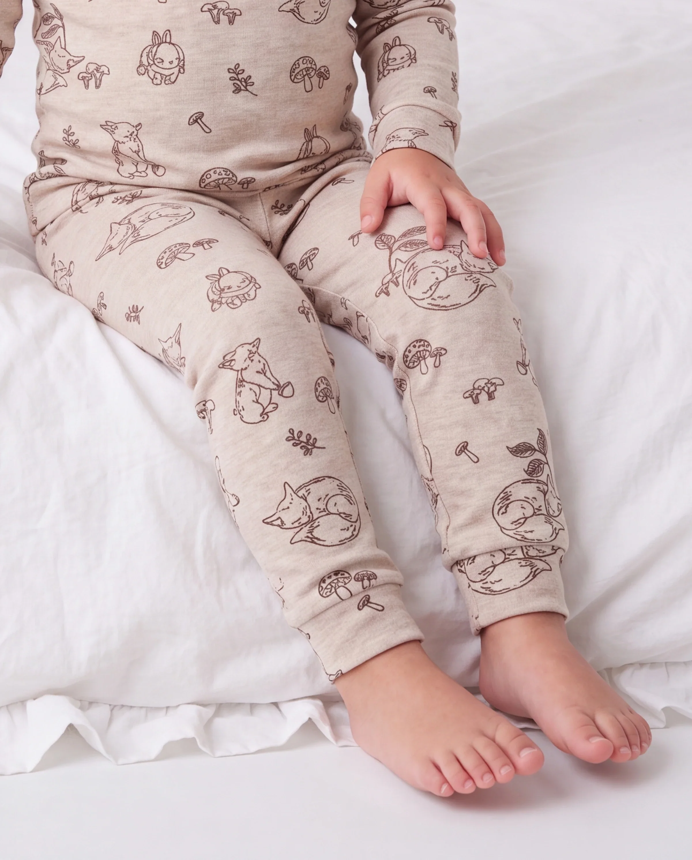 Toddler / Kids 2-piece Pajamas With Animal Print ( Snug-Fitting ) Apricot - Image 4