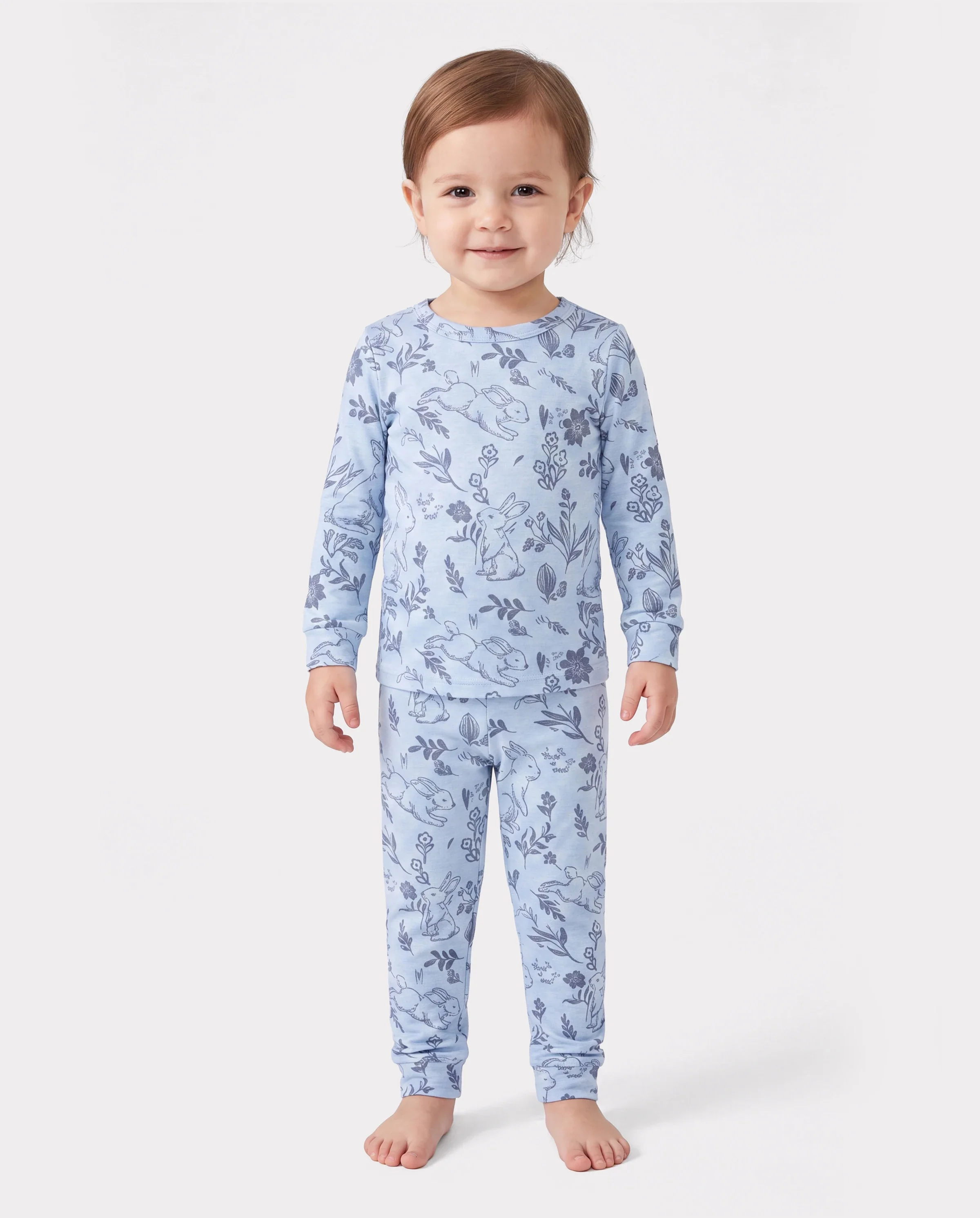 Toddler / Kids 2-piece Pajamas With Animal Print ( Snug-Fitting ) Blue