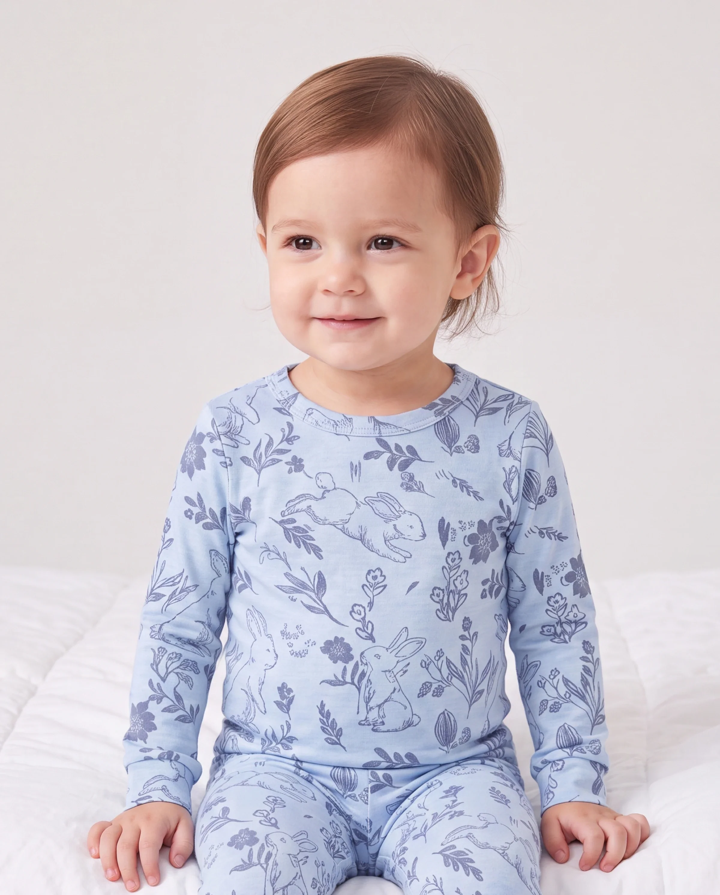 Toddler / Kids 2-piece Pajamas With Animal Print ( Snug-Fitting ) Blue - Image 3