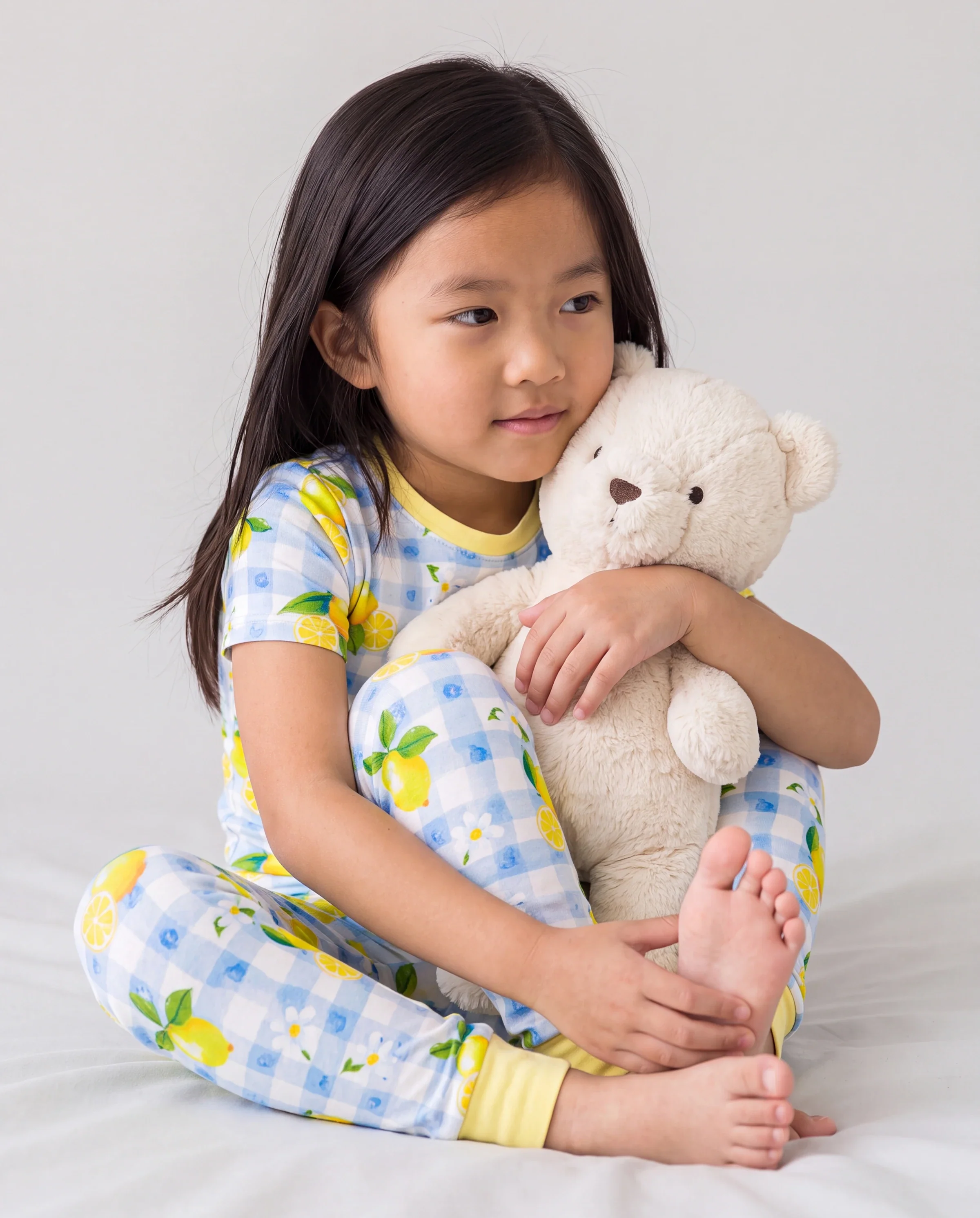 Toddler / Kids Christmas / Halloween Pajamas 3-Piece Bamboo Pajama Set 2-in-1 Look for 4 Seasons (Snug-Fitting) Blue - Image 2