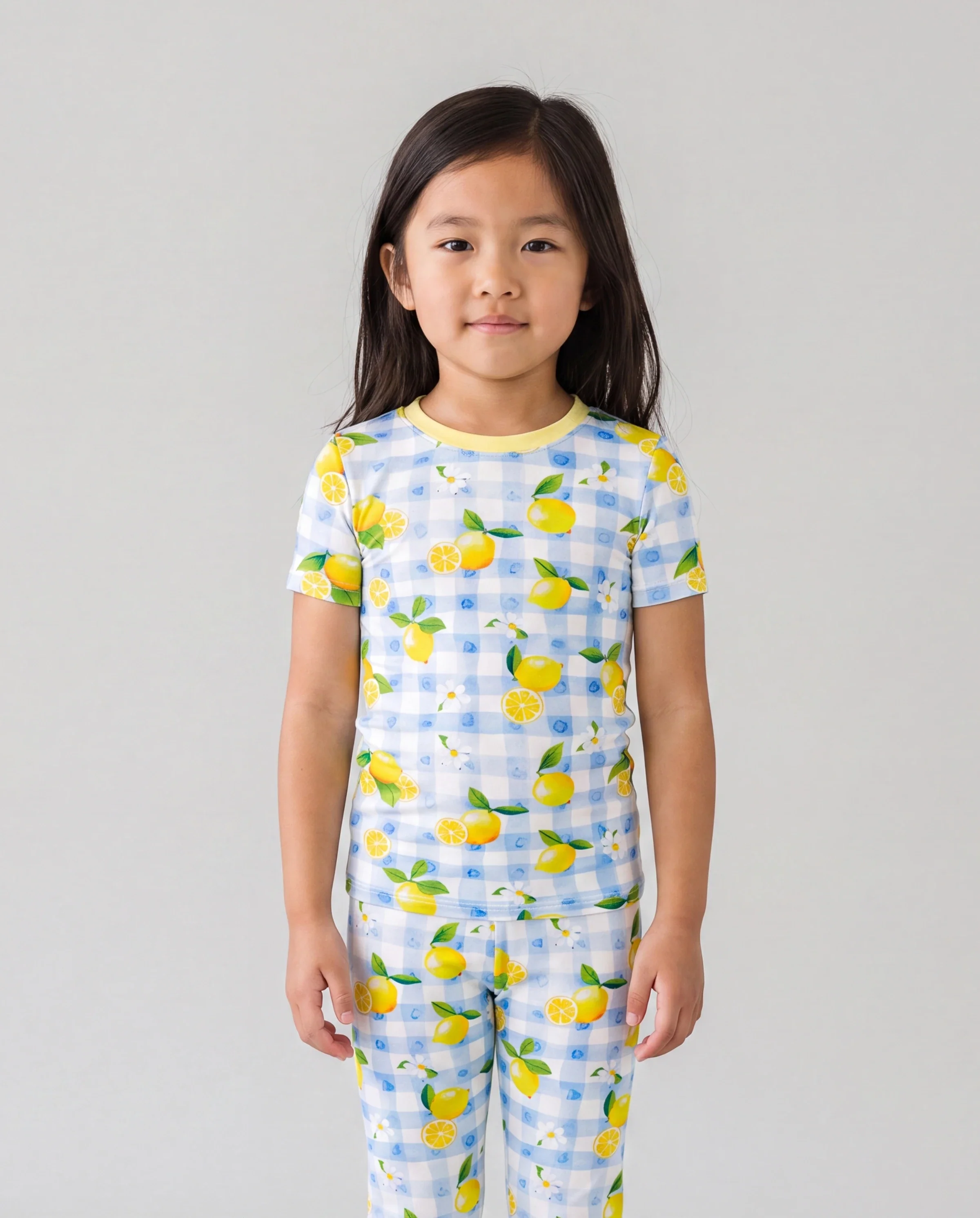 Toddler / Kids Christmas / Halloween Pajamas 3-Piece Bamboo Pajama Set 2-in-1 Look for 4 Seasons (Snug-Fitting) Blue - Image 3