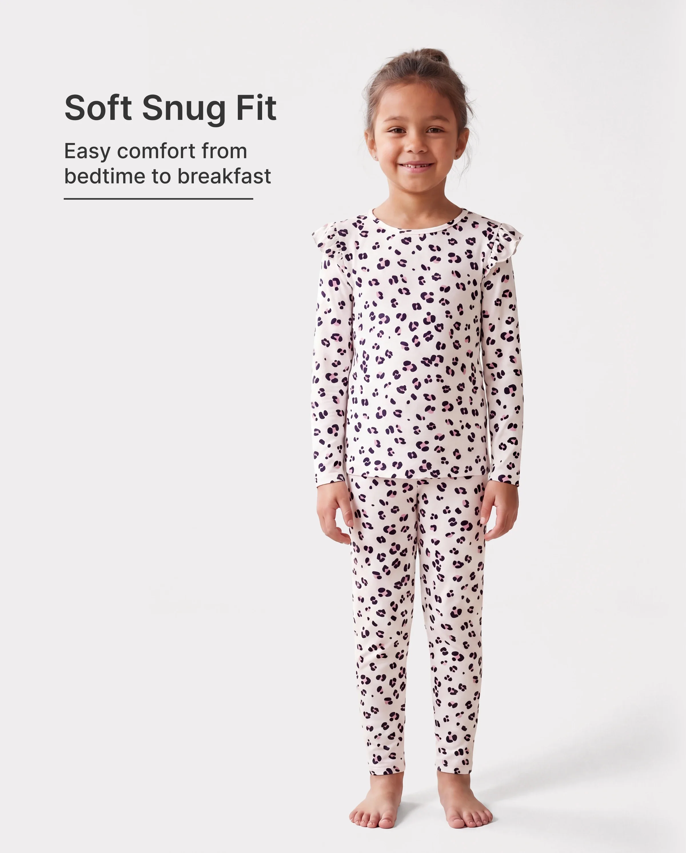 Toddler / Kids Halloween Pajamas With Childlike Print (1-Piece Snug-Fitting ) Apricot