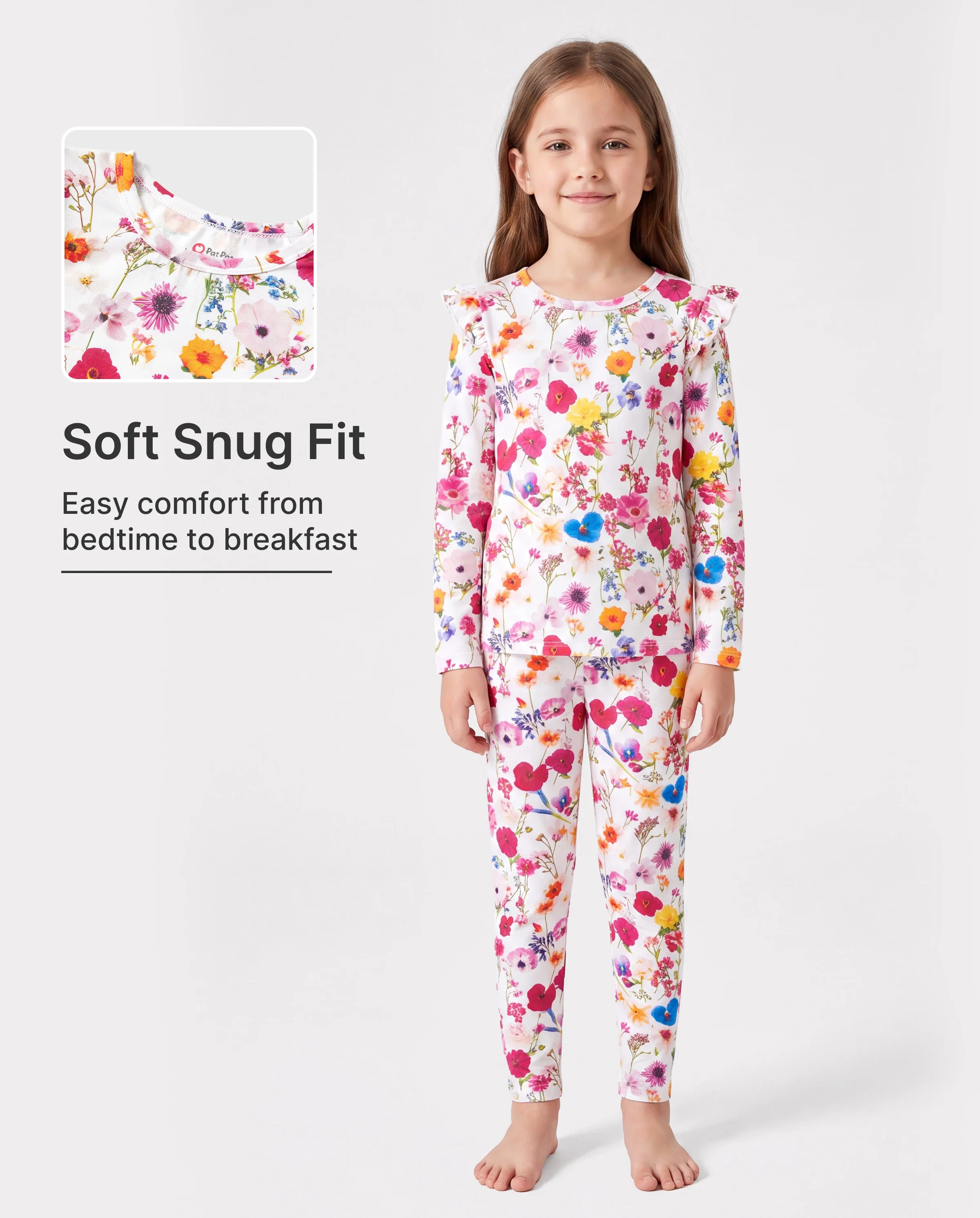 Toddler / Kids Halloween Pajamas With Childlike Print (1-Piece Snug-Fitting ) Hot Pink