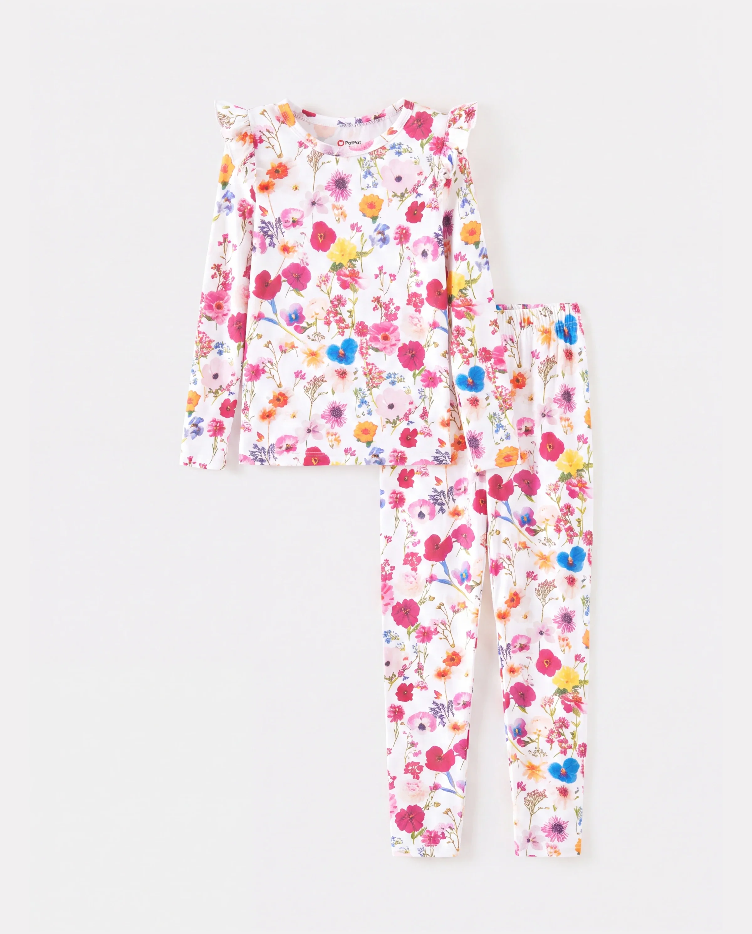 Toddler / Kids Halloween Pajamas With Childlike Print (1-Piece Snug-Fitting ) Hot Pink - Image 6