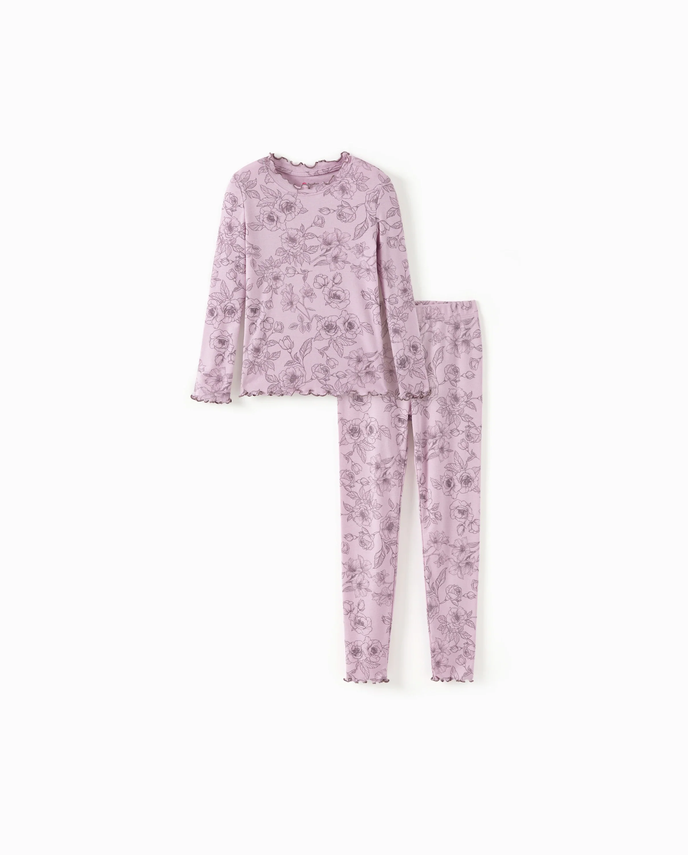 Toddler / Kids Pajamas 2-piece Pajama Set with Soft Tencel Lyocell Wool Blend (Snug-Fitting ) Pink - Image 5