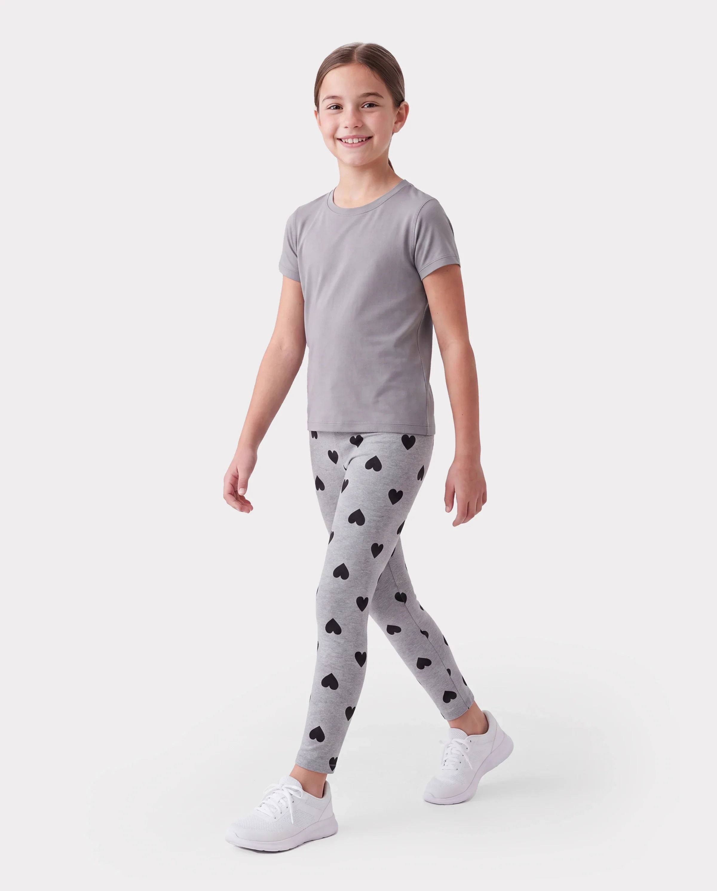 Toddler/Kid Girl Elasticized Leggings Flecked Grey - Image 2