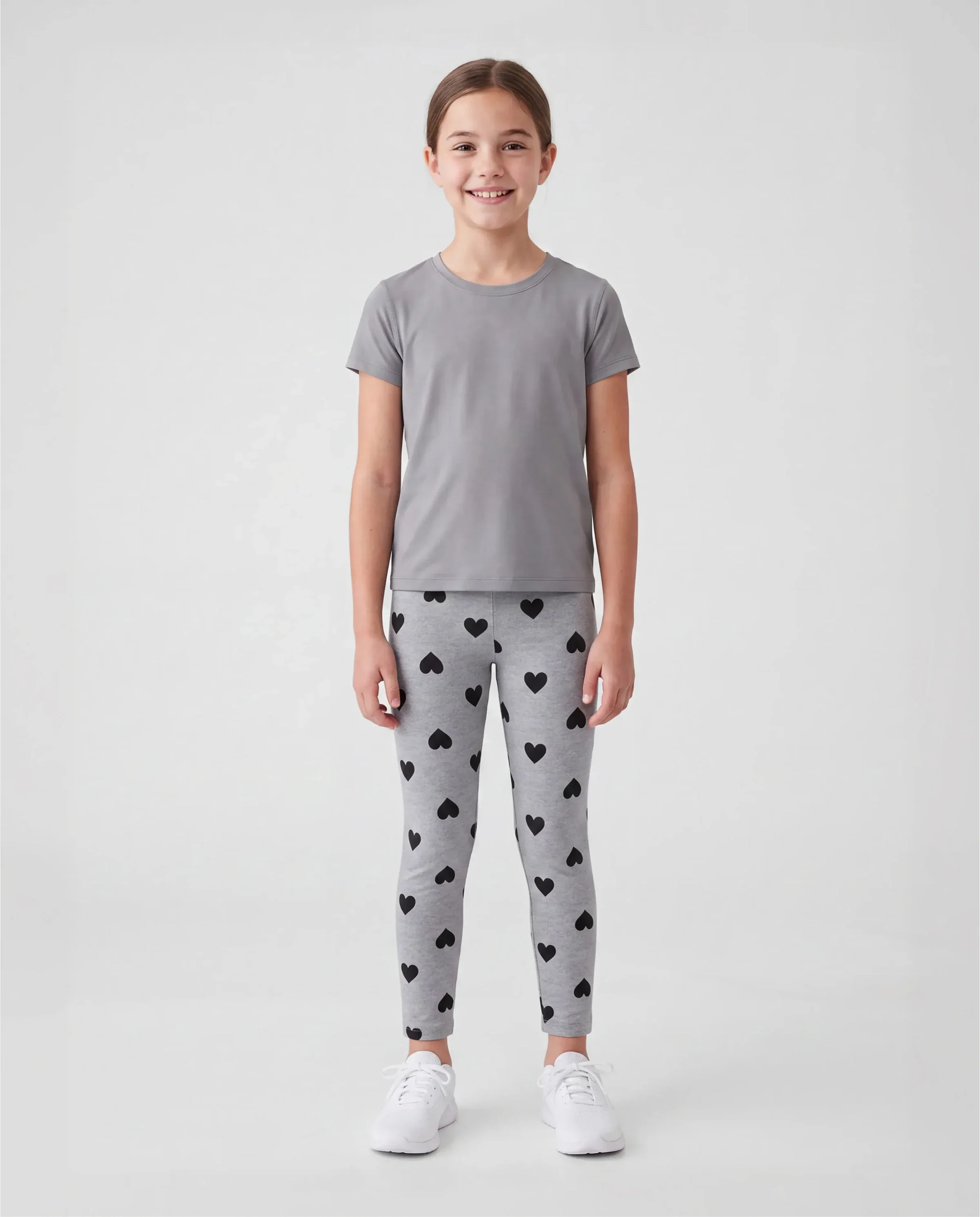 Toddler/Kid Girl Elasticized Leggings Flecked Grey - Image 5