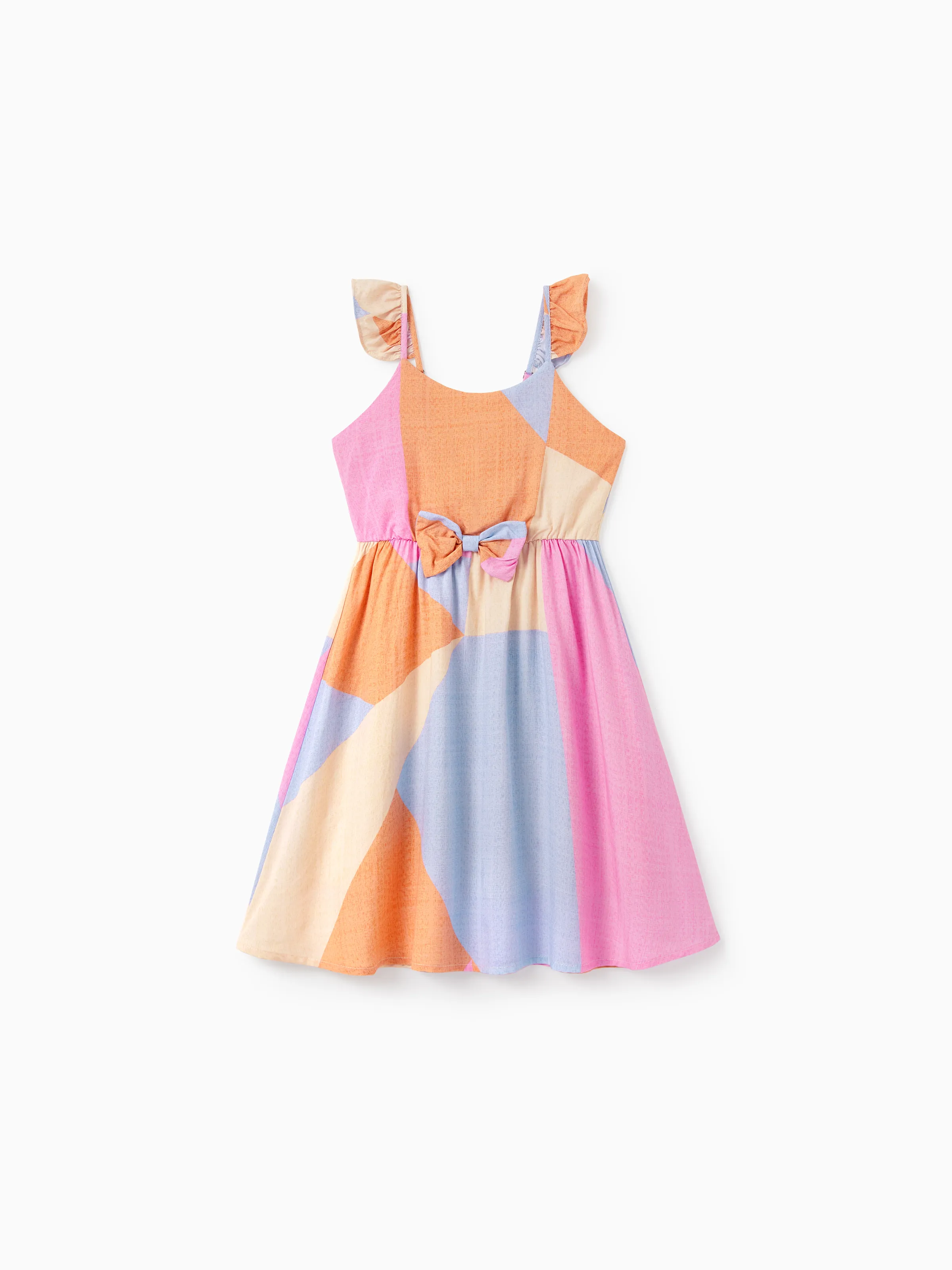 Toddler/Kid Girl Colorblock Sleeveless Strappy Dress Multi-color - Image 2